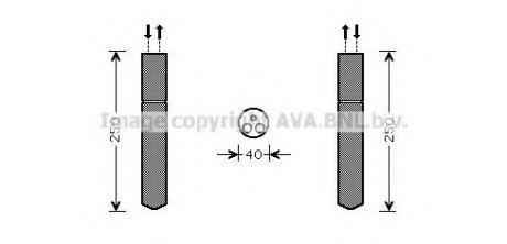 QUALITY COOLING - осушитель кондиционера citroen: c5 (rc) 2.2 hdi 04-, c5 break (re) 2.2 hdi 04-, c6 (td) 2.2 hdi/2.7 hdi 05-, c8 (ea, eb) 2.2 hdi 02- \ fiat: ulysse (17 AVA Cooling Systems PED302 (фото 1)