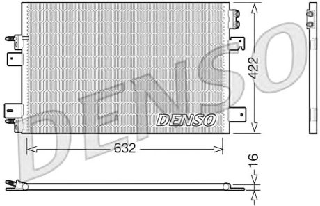 Конденсер кондиционера Denso DCN06007