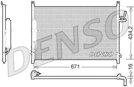 Радіатор кондиціонера Denso DCN46015