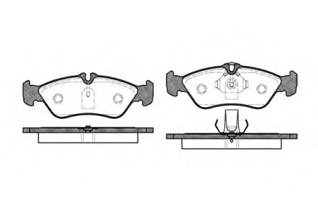 Колодки тормозные дисковые, задние, 95-98 (тип ATE) WOKING P480300 (фото 1)
