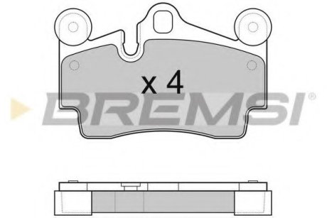 Тормозные колодки зад. Audi Q7/Touareg/Cayenne (Brembo) (112,2x73,2x16,2) BREMSI BP3097 (фото 1)