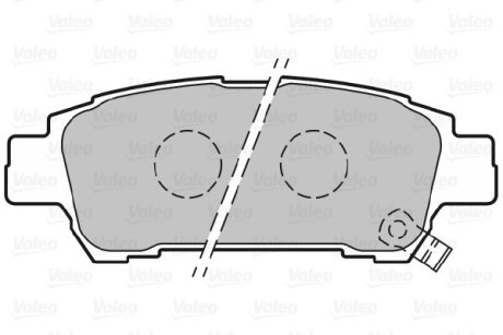 Тормозные колодки дисковые YOYOTA Avensis/Previa "2,0-2,4 "R "00-09 VALEO 301542 (фото 1)