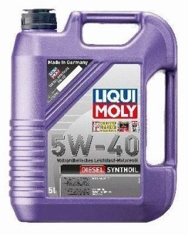 - масло моторное синтетическое "diesel synthoil 5w-40", 5л LIQUI MOLY 1341 (фото 1)