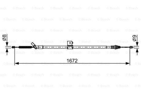 Трос ручного гальма Bosch 1987482630 (фото 1)