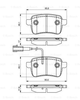 Гальмівні колодки дискові ALFA ROMEO Giulietta "R "10>> Bosch 0986495305