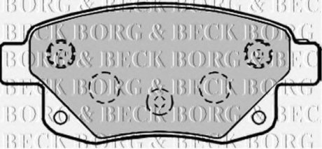 Колодки гальмові для дискових гальм, комплект - BORG & BECK BBP1966