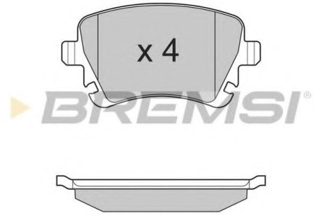 Гальмівні колодки зад Caddy III/Golf V/Audi A4 03- BREMSI BP3130