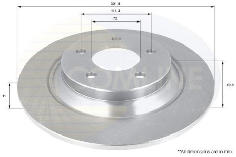 - диск торм maz 5 2.0dt 05-10 302mm brake disc задн COMLINE ADC0455