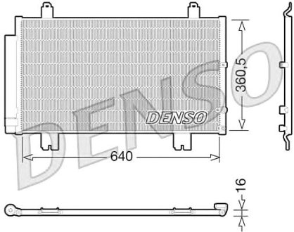 Конденсатор (радиатор конд.) Lexus (678_395_16мм) - Denso DCN51005