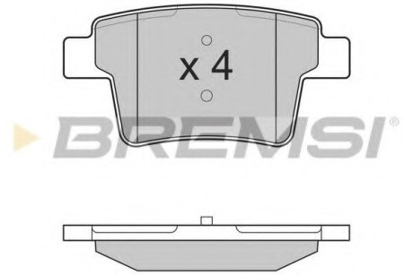 Тормозные колодки зад. Ford Mondeo 00-07 (bosch) BREMSI BP3266 (фото 1)