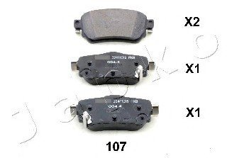 Гальмівні колодки задні Nissan Qashqai II (J11) 1.2-2.0 13- - JAPKO 51107