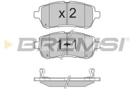 Тормозные колодки перед. Ford Fiesta VI 08- (TRW) BREMSI BP3316 (фото 1)