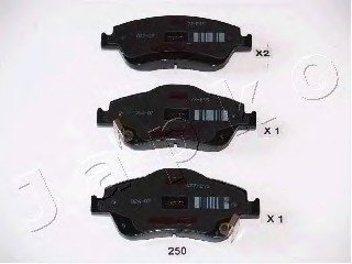 Колодки тормозные дисковые Toyota Auris 1.33 (10-12),Toyota Auris 1.33 (09-12) (JAPKO 50250 (фото 1)