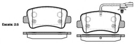 Колодки тормозные дисковые, задние, 10- WOKING P1539301