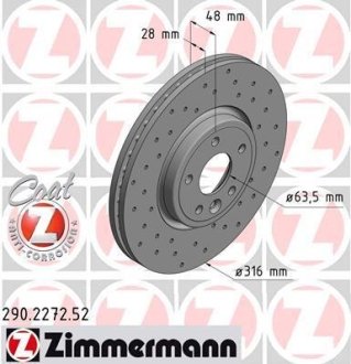 Диск гальмівний - ZIMMERMANN Otto Zimmermann GmbH 290227252