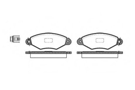 Колодки тормозные дисковые передние, RENAULT Kangoo, 97- (тип Bosch) WOKING P743300 (фото 1)