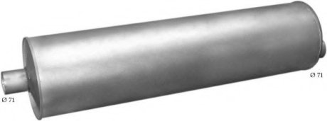 Глушник основний Mercedes Vario 614D, алюмінієвий Polmostrow 6949 (фото 1)