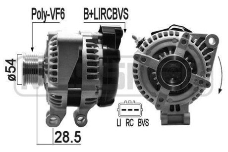 - генератор range rover iii/sport 4.2/4.4 06-13 Era 209291 (фото 1)