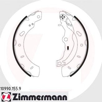 Колодки торм.бараб.ручн.торм.[228x42] - ZIMMERMANN Otto Zimmermann GmbH 109901559