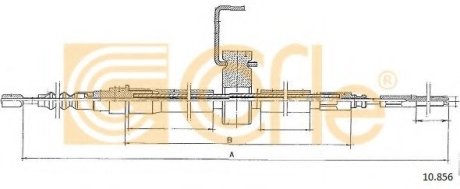 Трос стояночного тормоза - COFLE 10856 (фото 1)