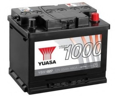 - 12v 55ah battery (0) YUASA YBX1027 (фото 1)