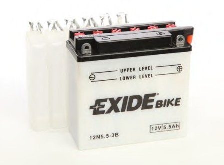 Акумулятор для мототехніки BIKE 12V 6AH 60A (JIS) 121x61x131mm 1.7kg - EXIDE 12N553B (фото 1)