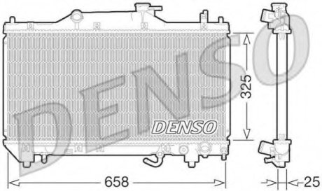 Радіатор системи охолодження ДВС - Denso DRM50067 (фото 1)