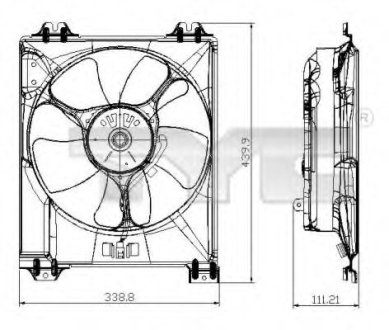 - вентилятор, охлаждение двигателя TYC 8090016 (фото 1)