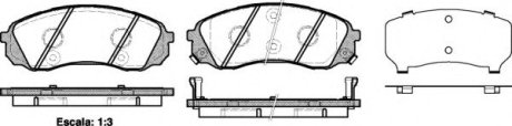 Колодки тормозные диск. перед. (Remsa) Hyundai H-1 08> / Carnival 06> (P13913.02) WOKING P1391302 (фото 1)