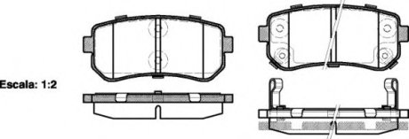 Колодки тормозные дисковые задние, HYUNDAI/KIA, 1.0-2.4, 04- WOKING P1309302 (фото 1)