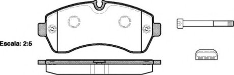 Колодки тормозные дисковые передние, MB Sprinter, DB518 (тип BREMBO) WOKING P1343300 (фото 1)