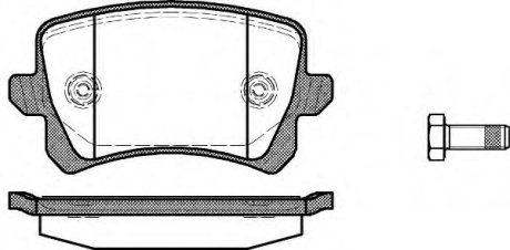 Колодки тормозные дисковые задние WOKING P1242300 (фото 1)