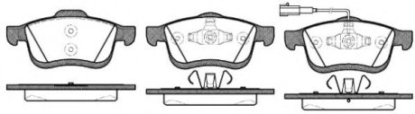 Колодки тормозные дисковые передние, (тип ATE), FIAT Doblo/Ducato, OPEL Combo, 1.3-2.0, A 14 FP, 10- WOKING P1083301 (фото 1)