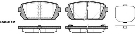 Колодки тормозные дисковые Hyundai ix35, Kia Carens III / задн (P12033.02) WOKIN WOKING P1203302 (фото 1)