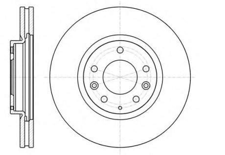 Диск тормозной Mazda CX-7 I CX-9 I / перед (кратно 2 шт.) WOKING D6123610 (фото 1)