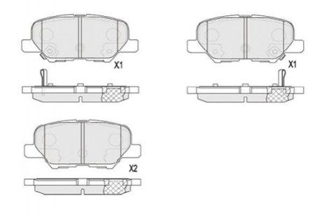 Гальмівні колодки зад. Mazda 6/Outlander III/ASX/10- KAVO KBP5551 (фото 1)
