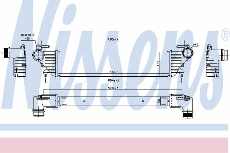Интеркулер FIAT TIPO (356) (15-) 1.4 GAS Nissens 96272 (фото 1)