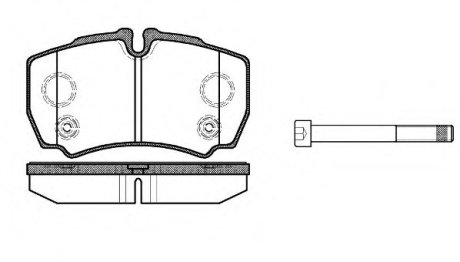Колодки тормозные диск. задн. (Remsa) Ford Tranzit 06>13 (P9493.10) WOKING P949310 (фото 1)