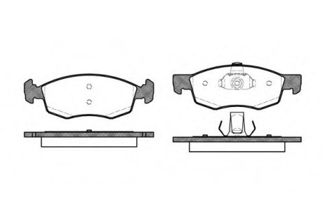 Колодки гальмові дискові передні (тип ATE), FIAT Doblo, 01-05 WOKING P072330