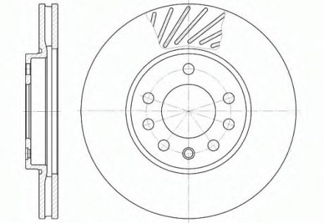 Тормозной диск, OPEL Meriva B 1.4, A 14 XER, 10- WOKING D658410 (фото 1)