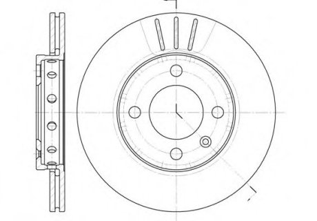 Тормозной диск, SEAT\VW Polo (6N2) 1.9 D, AEF, 99-01 WOKING D642610 (фото 1)