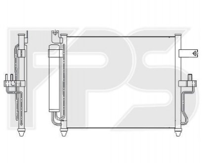 Конденсатор кондиционера FP 32 K300-X HCC FP32K300X (фото 1)