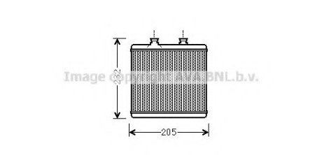 Теплообмінник, Система опалення салону A2048300061 AVA Cooling Systems MS6472 (фото 1)