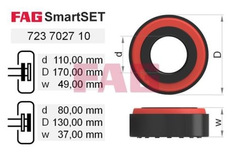 Комплект ступичних підшипників SmartSet - FAG 723702710