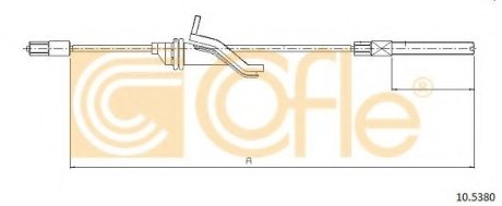 Трос, стояночная тормозная система - COFLE 105380 (фото 1)