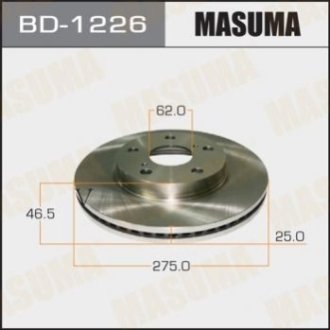 Диск тормозной (Кратно 2 шт) Masuma BD-1226 (фото 1)