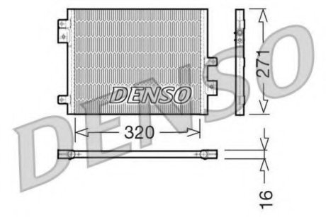Радиатор кондиционера Denso DCN28002