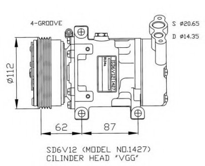 - компрессор, кондиционер NRF 32253G (фото 1)
