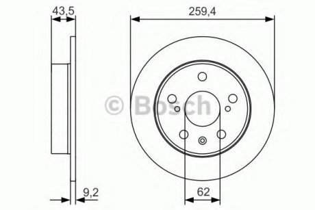 Тормозной диск - Bosch 0986479C44 (фото 1)