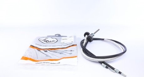 Трос ручника (задний) Ford Focus/C-Max 03-07 (1353+1504mm) (электро) LINEX 157801 (фото 1)